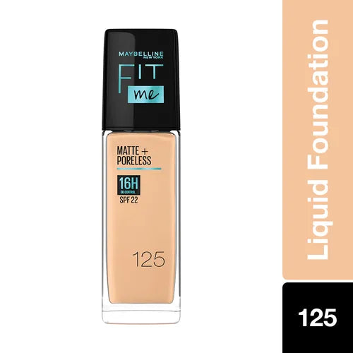 Maybelline - (125 Nude Beige) FITME MATTE + PORELESS FOUNDATION