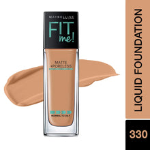 Cargar imagen en el visor de la galería, Maybelline - (330 Toffee Caramel) FITME MATTE + PORELESS FOUNDATION
